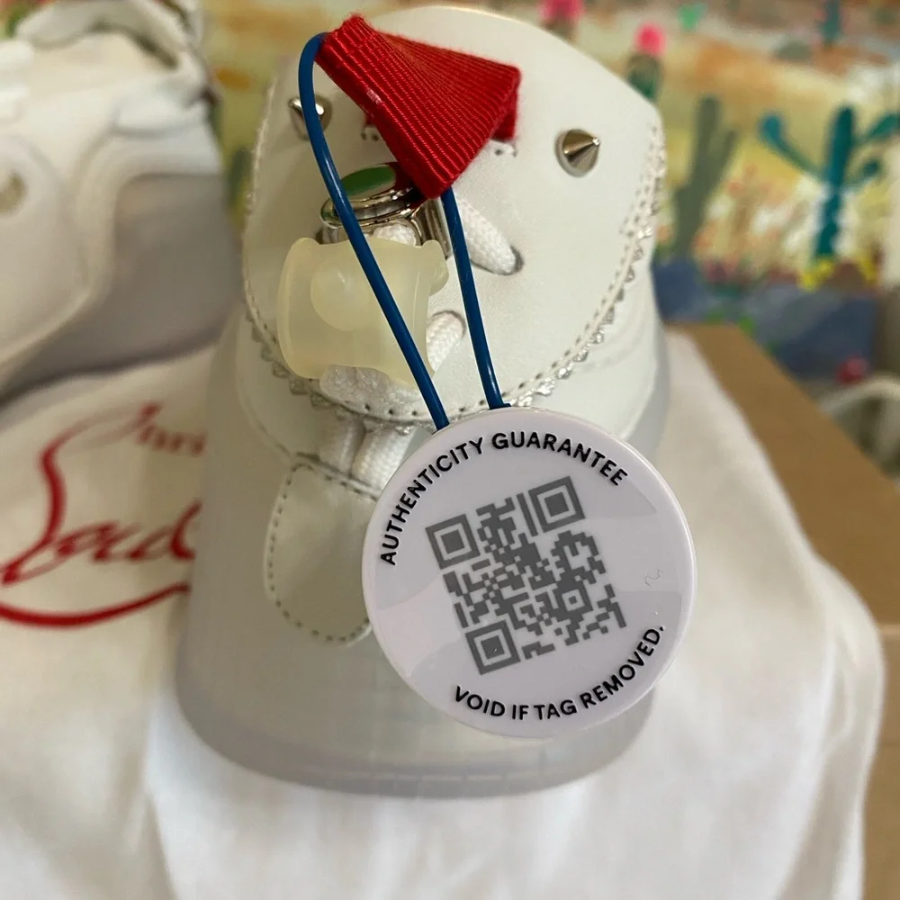 Christian Louboutin Arpoador Flat, Leather, Suede,Men’s Sneakers,Wht, EU43/US 10 - Picture 14 of 16